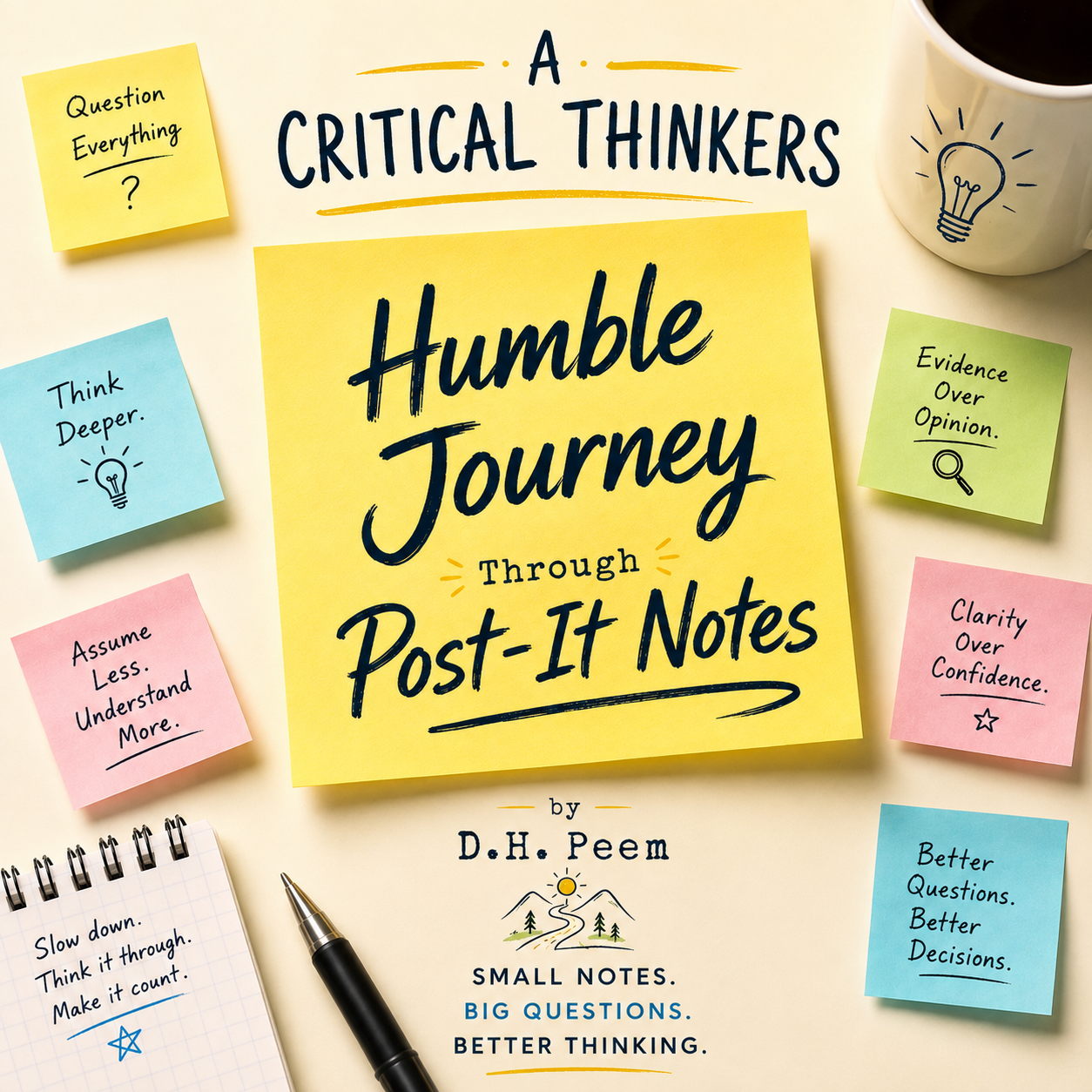Cover of A Critical Thinkers Humble
Journey Through Post-It Notes